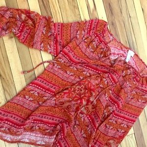 aztec print blouse